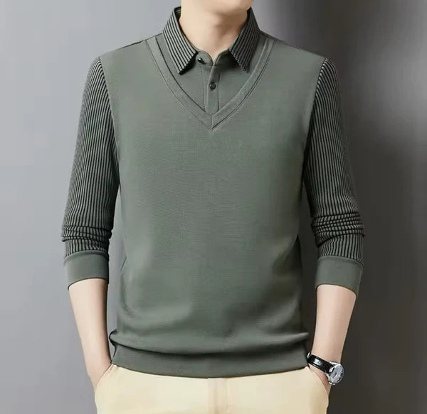 Men's Fashion Casual Collared T-shirt ZD196 - TUZZUT Qatar Online Shopping