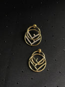 Women Fashion F Letter Earrings S631690 - TUZZUT Qatar Online Shopping