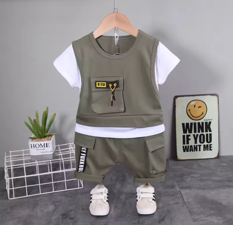 2Pcs/Set Toddler Baby Girl Clothes Sports Costume Kids Tracksuits 960763 - TUZZUT Qatar Online Shopping