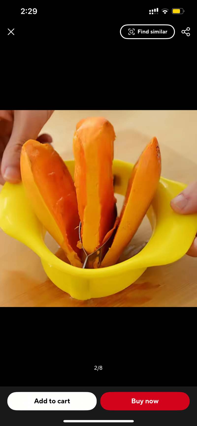 Manual Home Use Fruit Slicer Stainless Steel Mango Cutter S4504817 - TUZZUT Qatar Online Shopping