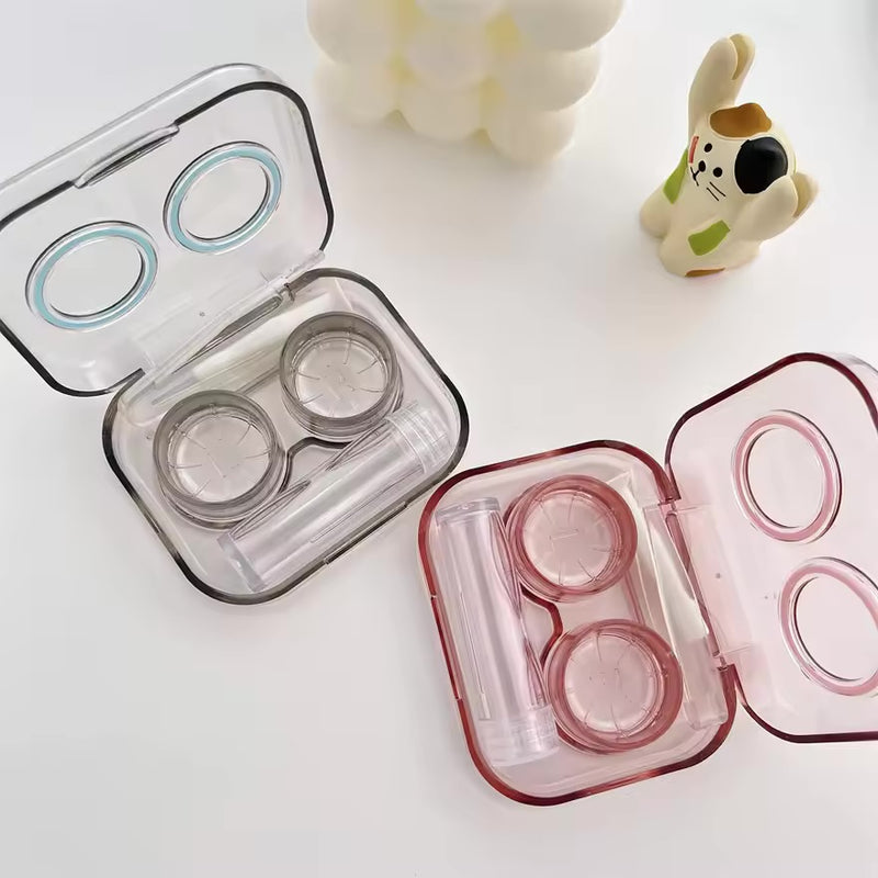 Transparent Contact Lenses Box Portable Contact Lens Case with Tweezer Remover Tools - TUZZUT Qatar Online Shopping