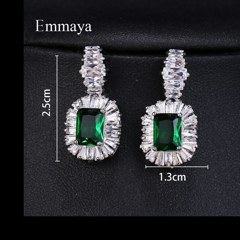 Large Sparkling Big Zircon Crystal Earrings For Girls Wedding X3639884 - TUZZUT Qatar Online Shopping