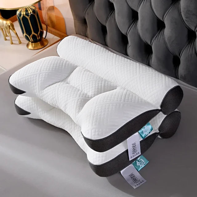 Orthopedic Bed Pillow Ergonomic Cervical Support Anti-traction Goose Down Pillow 40x58cm