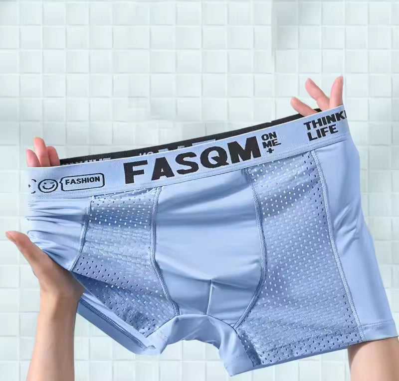 1pcs Mesh Ice Silk Boxer Shorts Men's Underwear 200 - TUZZUT Qatar Online Shopping