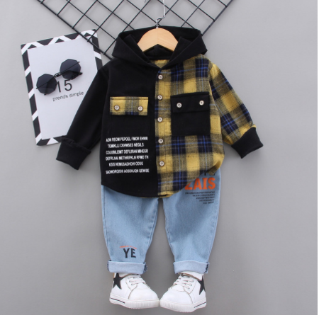 Baby Boys Clothes Sets Autumn Spring Infant Tracksuits Toddler Cotton denim set Outfits for Newborn Boys Clothes Suits X2196348 - Tuzzut.com Qatar Online Shopping
