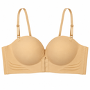Beige Front-Closure Smooth-Cup Bra B3054