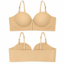Beige Front-Closure Smooth-Cup Bra B3054