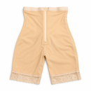 Women’s Beige High-Waisted Zip-Front Shaping Shorts YD120