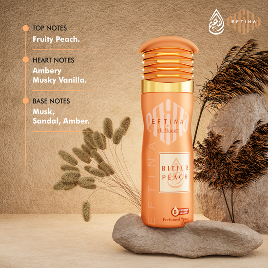 Al Nuaim Bitter Peach Non-Alcoholic Deodorant Perfumed Spray 200ml Al Nuaim Bitter Peach Non-Alcoholic Deodorant Perfumed Spray 200ml