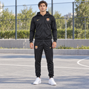 Men’s Black Barcelona Hooded Two-Piece Tracksuit Set JR07