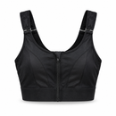 Women’s Black Zip-Front Cross-Back Support Bra 5150