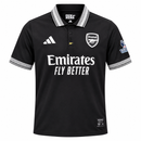Men’s Black Arsenal Collared Football Shirt JR08