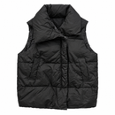 Black Padded Sleeveless Puffer Vest 58780