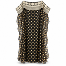 Black & Gold Polka Dot Kaftan Maxi Dress S971705