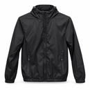 Men’s Black High-Collar Zip-Up Jacket NS88