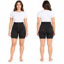 Women’s High-Waisted Zip-Front Shaping Shorts with Lace Trim YD122