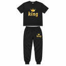 Men’s Black & Gold King Print T-Shirt and Jogger Set NS125