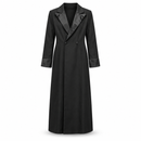 Women’s Black Double-Breasted Maxi Blazer Coat 382808