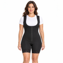 Women’s Black Open-Bust Shapewear Bodysuit with Lace Trim 2435