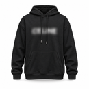 Black Pullover Hoodie with Kangaroo Pocket YD71