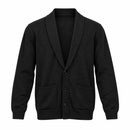 Women’s Black Shawl-Collar Knit Cardigan NS86