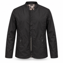 Women’s Black Stand-Collar Jacket with Front Pockets NS138