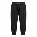Black Textured Drawstring Jogger Trousers YD37