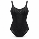 Women’s Black Floral Shapewear Bodysuit YD90