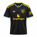 XL Men’s Black Football Jersey with Yellow & Blue Trim TJ 51