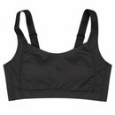 Black Full-Coverage Bra with Adjustable Straps YD19