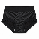 Women’s Black High-Waisted Scallop-Trim Briefs 294470