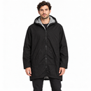 Men’s Black Fleece-Lined Longline Hooded Jacket NS35
