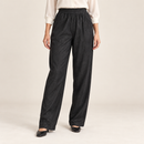 Women’s Black Textured Straight-Leg Trousers NS113