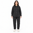 Women’s Black Button-Front Shirt & Trouser Set 00203