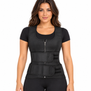 Black Waist Trainer Vest with Double Adjustable Belts YD17