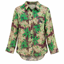 Women’s Green Botanical Print Long Sleeve Shirt 20535