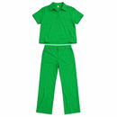 Bright Green Collared Shirt & Trouser Two-Piece Set YD09