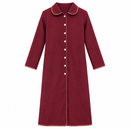Burgundy Long Coat with Contrast Piping YD104