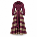 Women's formal work dress with a folded collar B387342