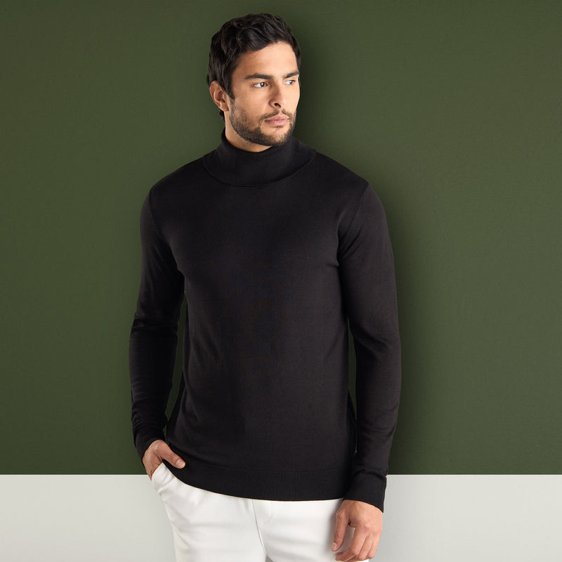 Plain Turtleneck Sweater TS55