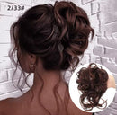 Synthetic Hair Bun Chignon Messy Curly Elastic Scrunchy Extensions for Women -mod26(WE001) - TUZZUT Qatar Online Shopping