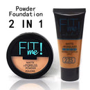 Fit Me 2 IN 1 Matte Black Skin Liquid Foundation 470894 - TUZZUT Qatar Online Shopping