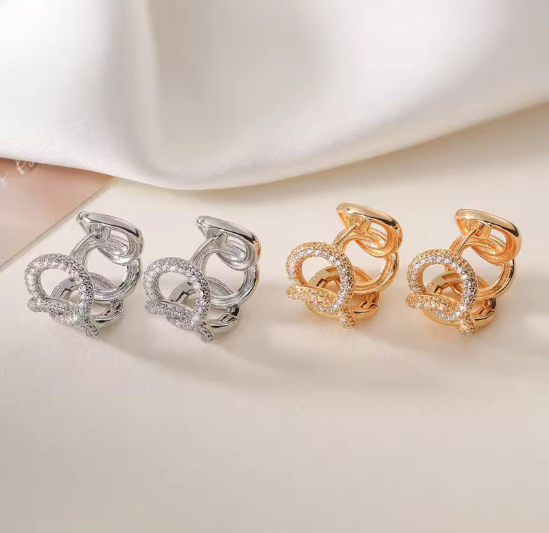 Women Fashion Full AAA CZ Zircon Inlay Hollow Design Hoop Earrings For Elegant Women S5007248 - TUZZUT Qatar Online Shopping