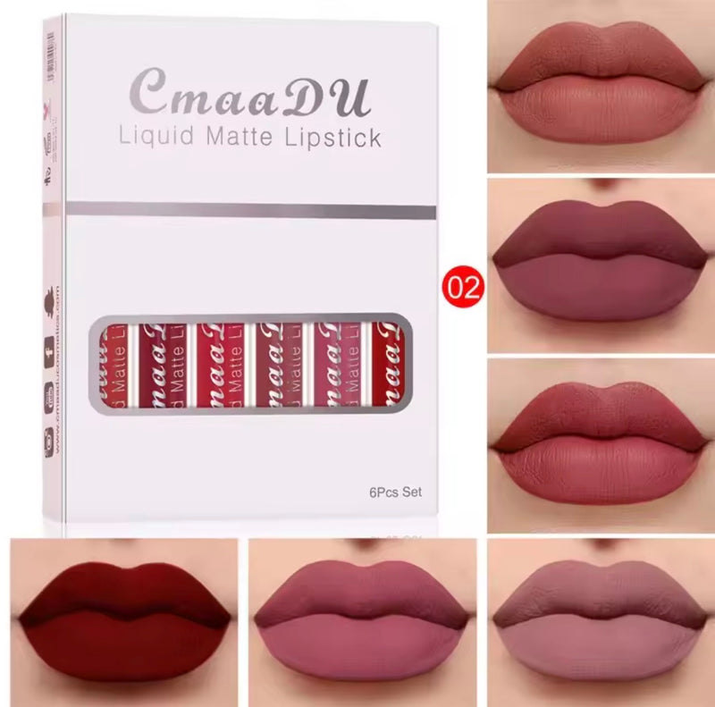 6pcs CmaaDu Liquid Matte Lipstick. 523650 - TUZZUT Qatar Online Shopping