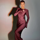 Women's Long Sleeve Bodycon Dress L 580512 - TUZZUT Qatar Online Shopping