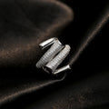 European and American Design Micro Setting Zircon Metal Cross  Rings For Women's - S4878193