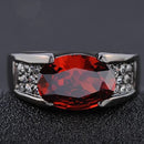Personality Red Crystal Zircon Ring S1361887 - TUZZUT Qatar Online Shopping