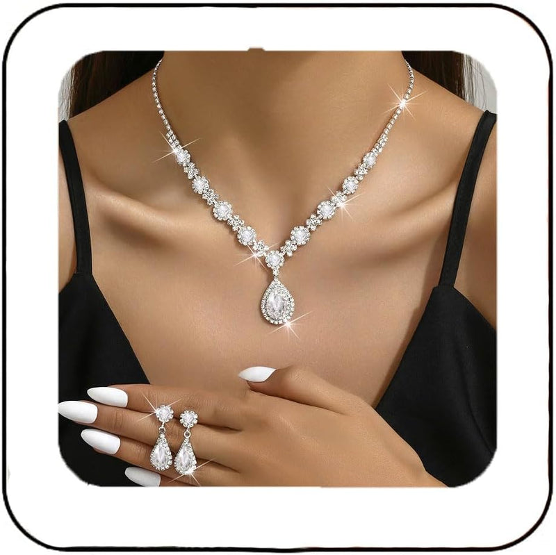 Fashion New Jewelry High-grade Crystal Gems Ladies Drop Item Chain Earrings B-297749