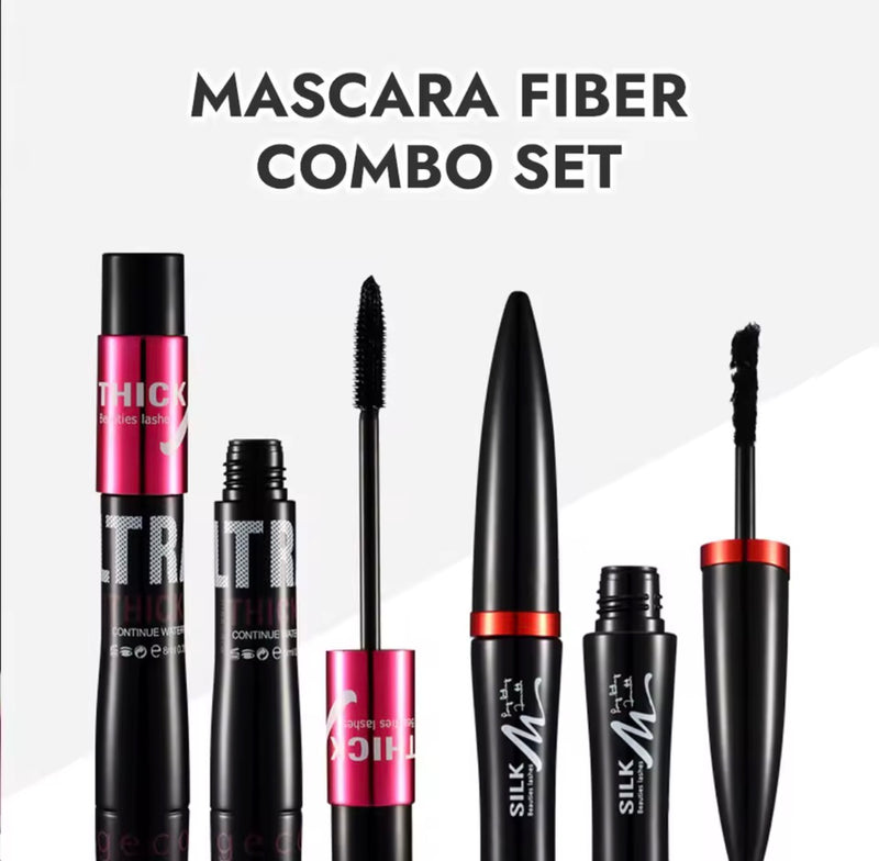 Fiber Mascara Set With Double Tubes 365547 - TUZZUT Qatar Online Shopping