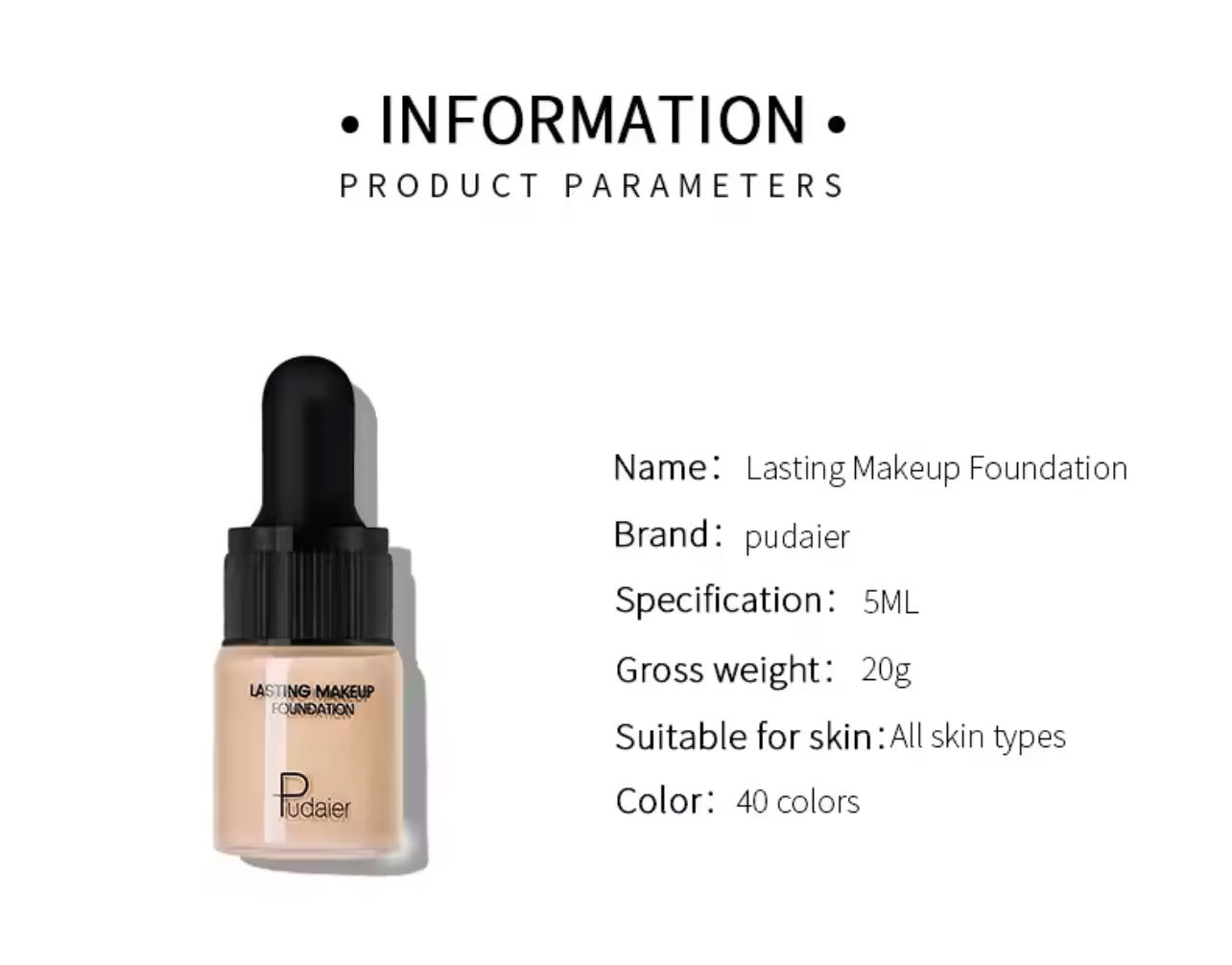 Pudaier Lasting Make Up Face&Body Foundation 446204 Pudaier Lasting Make Up Face&Body Foundation 446204